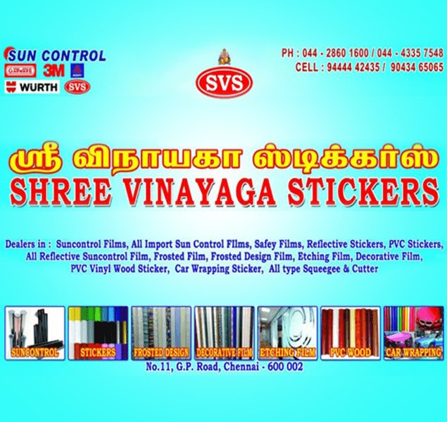 Sun Control films in chennai, Stickers in chennai, Sticker suppeliers